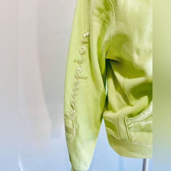 Champion Hooded sweatshirt embroidered logo colorful green women’s XS - Picture 2 of 5
